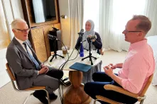 Podcast Recording Dennis Shirley Rana Dajani