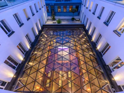 View from above the Atrium of the Richard von Weizsäcker Forum