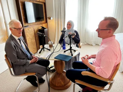 Podcast Recording Dennis Shirley Rana Dajani